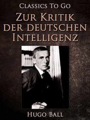 cover image of Zur Kritik der deutschen Intelligenz